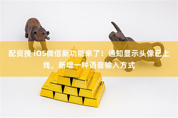 配资搜 iOS微信新功能来了！通知显示头像已上线，新增一种语音输入方式